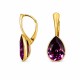 Sudraba komplekts „Kristāla Lāse (Amethyst)“ ar Preciosa® kristāliem