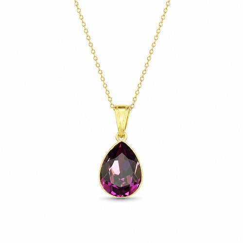 Sudraba kulons „Crystal Drop (Amethyst)“