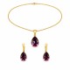 Sudraba komplekts „Kristāla Lāse (Amethyst)“ ar Preciosa® kristāliem