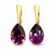 Sudraba auskari „Kristāla Lāse (Amethyst)“ ar Preciosa® kristāliem