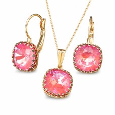Komplekts sievietēm „Vintage V (Lotus Pink DeLite)“ ar Swarovski® kristāliem