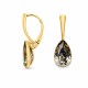 Sudraba auskari „Kristāla Lāse (Black DIamond)“ ar Preciosa® kristāliem