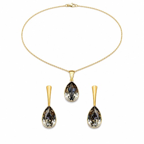 Sudraba komplekts „Kristāla Lāse (Black Diamond)“