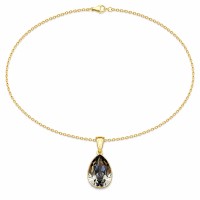 Sudraba kulons „Crystal Drop (Black Diamond)“ ar Preciosa® kristāliem