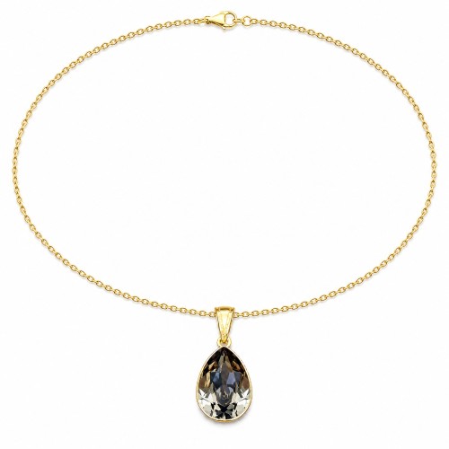 Sudraba kulons „Crystal Drop (Black Diamond)“