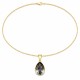 925 Sterling Silver Pendant “Crystal Drop (Black Diamond)” created with Crystals by Preciosa®