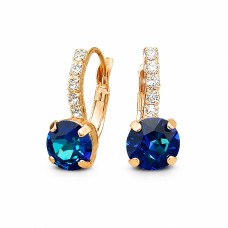 Auskari „Krāšņums IV (Bermuda Blue)“ ar Swarovski™ kristāliem