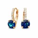 Auskari „Krāšņums IV (Bermuda Blue)“ ar Swarovski® kristāliem