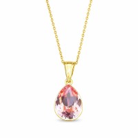 Sudraba kulons „Crystal Drop (Light Rose)“ ar Preciosa® kristāliem