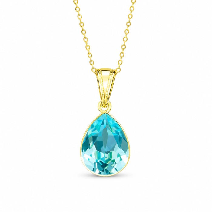 Sudraba kulons „Crystal Drop (Aqua Bohemica)“ ar Preciosa® kristāliem