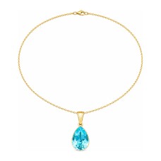 Серебряный кулон 925 пробы «Кристальная Капля (Aqua Bohemica)» с кристаллами Preciosa®
