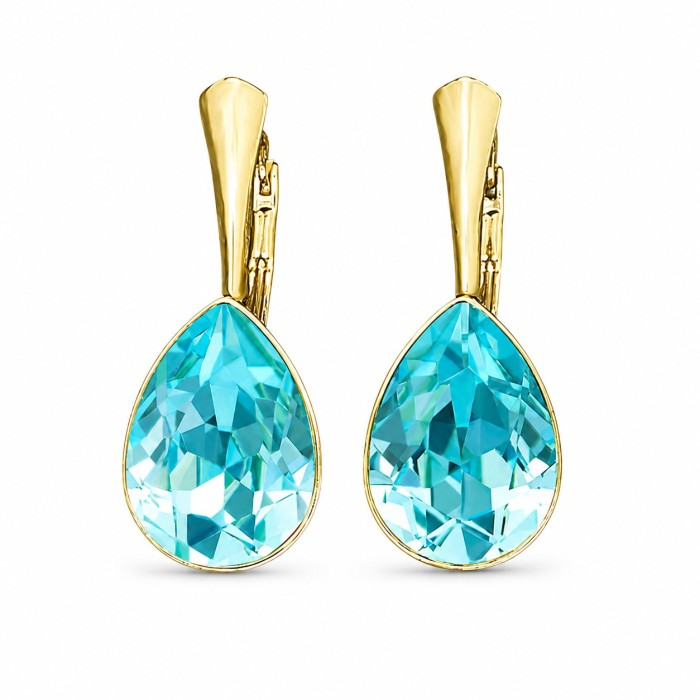 Sudraba auskari „Kristāla Lāse (Aqua Bohemica)“ ar Preciosa™ kristāliem