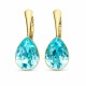 Sudraba auskari „Kristāla Lāse (Aqua Bohemica)“ ar Preciosa™ kristāliem