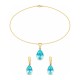 Sudraba komplekts „Kristāla Lāse (Aqua Bohemica)“ ar Preciosa™ kristāliem