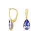 Sudraba komplekts „Kristāla Lāse (Tanzanite)“ ar Preciosa® kristāliem