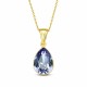 925 Sterling Silver pendant “Crystal Drop (Tanzanite)” with Crystals by Preciosa™