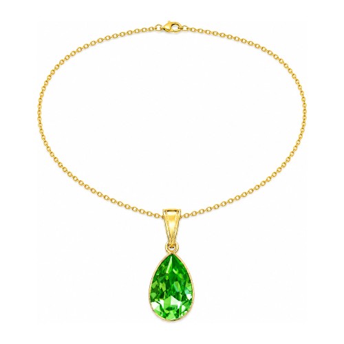 Sudraba kulons „Kristāla Lāse (Peridot)“