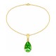 Sudraba kulons „Kristāla Lāse (Peridot)“ ar Preciosa® kristāliem