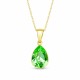 Sudraba kulons „Kristāla Lāse (Peridot)“ ar Preciosa® kristāliem