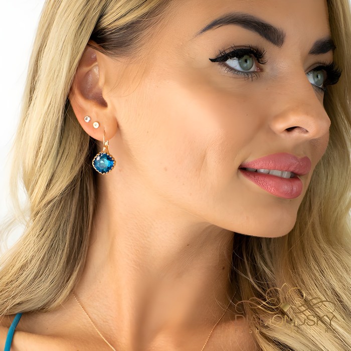 Komplekts sievietēm „Vintage IV (Bermuda Blue)“ ar Swarovski® kristāliem