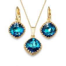 Komplekts sievietēm „Vintage IV (Bermuda Blue)“ ar Swarovski® kristāliem