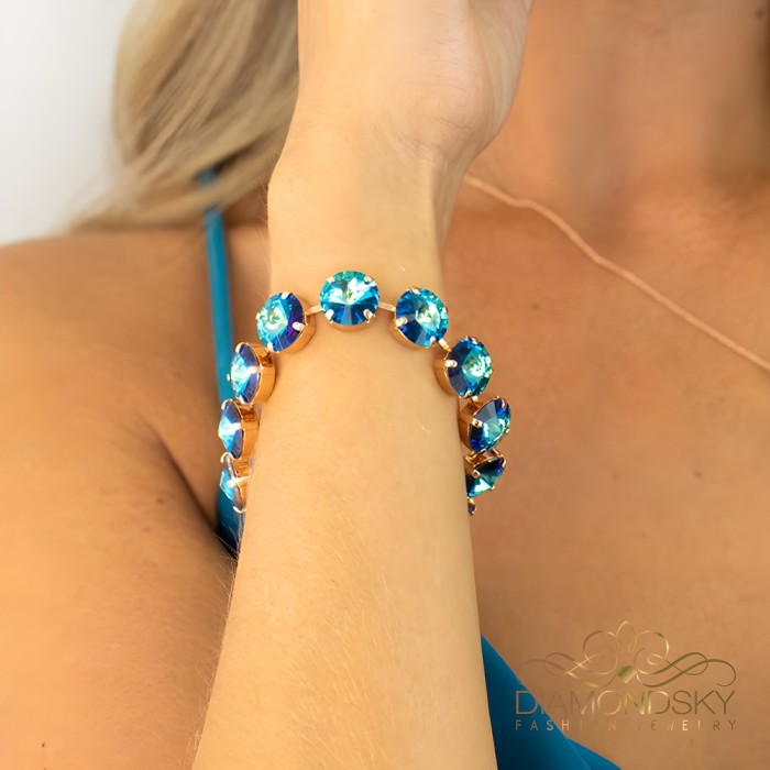 Aproce „Vortex (Bermuda Blue)“ ar Preciosa® kristāliem