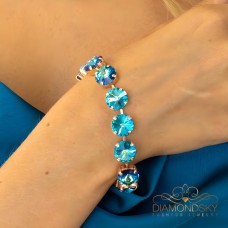 Aproce „Vortex (Bermuda Blue)“ ar Preciosa® kristāliem