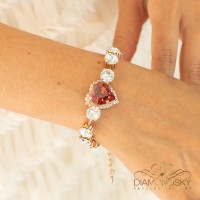 Aproce "Okeāna Sirds (Red Magma)" ar Swarovski™ kristāliem