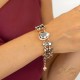 Aproce „Debesu Piliens III (Jet Hematite)“ ar Preciosa® kristāliem