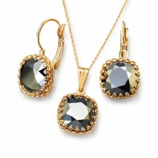 Komplekts sievietēm „Vintage V (Light Chrome)“ ar Swarovski® kristāliem
