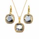 Komplekts sievietēm „Vintage V (Light Chrome)“ ar Swarovski® kristāliem