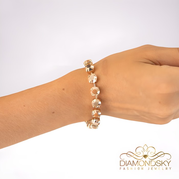 Aproce „Klasika II (Rose Gold)“ ar Swarovski® kristāliem