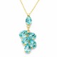 Pendant “Amber II (Aqua Bohemica)” created with Crystals by Preciosa®