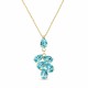 Pendant “Amber II (Aqua Bohemica)” created with Crystals by Preciosa®