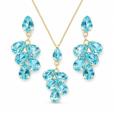 Komplekts sievietēm „Amber II (Aqua Bohemica)“ ar Preciosa® kristāliem