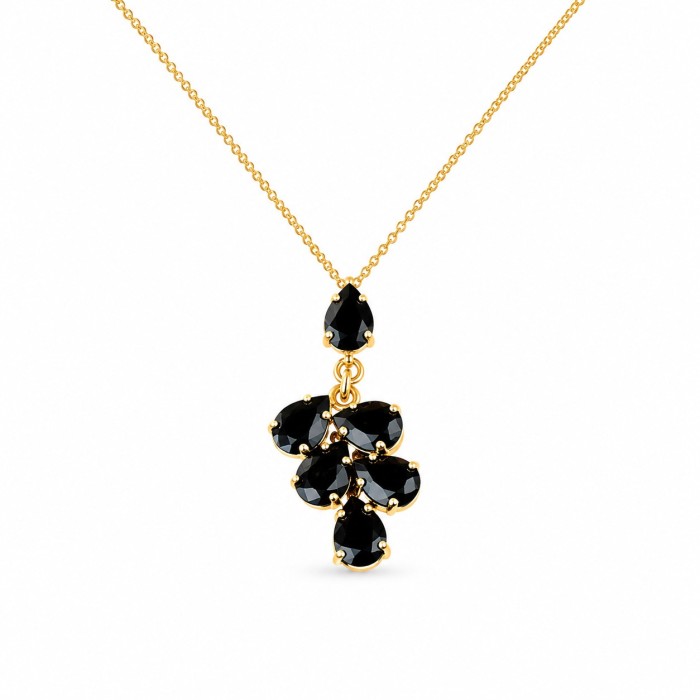 Kulons „Amber II (Jet)“ ar Preciosa® kristāliem