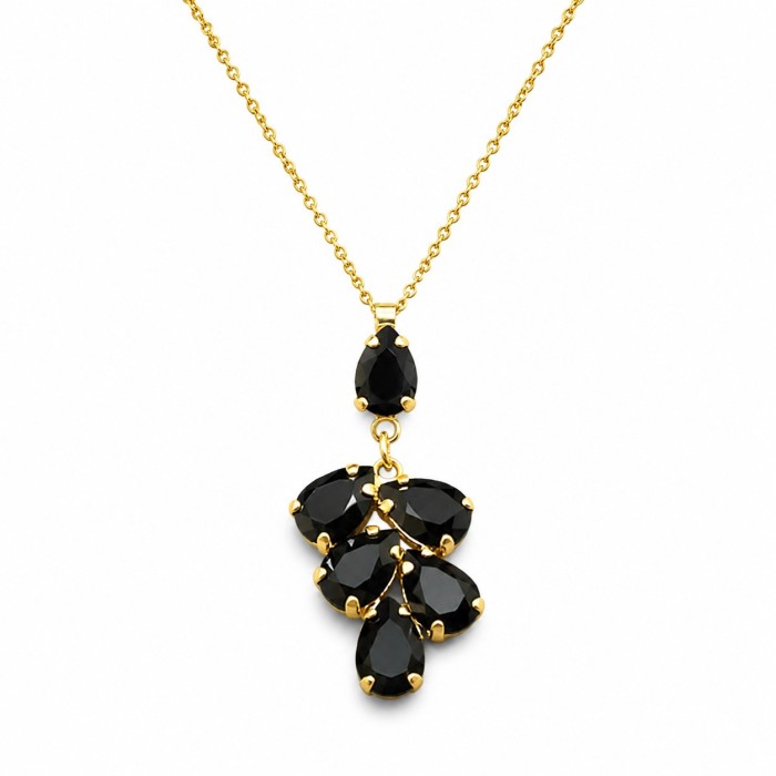 Kulons „Amber II (Jet)“ ar Preciosa® kristāliem