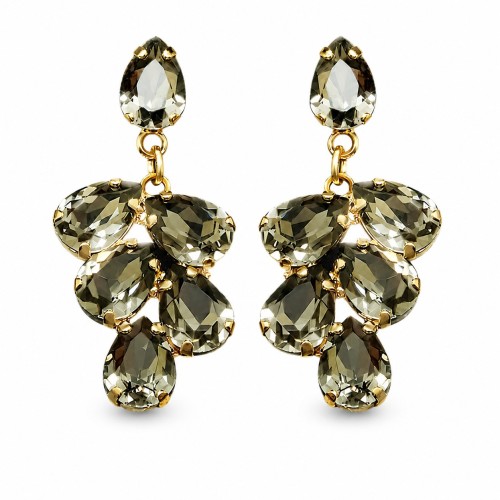 Auskari „Amber II (Black Diamond)“
