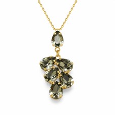 Кулон «Эмбер II (Black Diamond)» с кристаллами Preciosa®