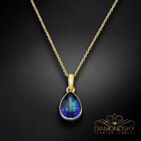 Kulons "Kristāla Lāse (Bermuda Blue)" ar Swarovski™ kristāliem