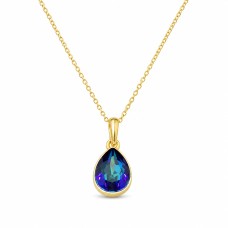 Кулон «Кристальная Капля (Bermuda Blue)» с кристаллами Swarovski™
