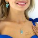 Komplekts sievietēm „Amber II (Aqua Bohemica)“ ar Preciosa® kristāliem