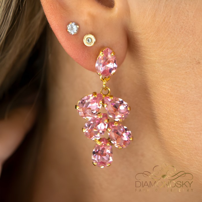 Komplekts sievietēm „Amber II (Light Rose)“ ar Preciosa® kristāliem