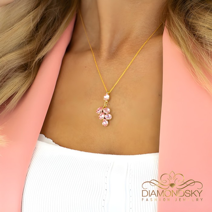 Komplekts sievietēm „Amber II (Light Rose)“ ar Preciosa® kristāliem