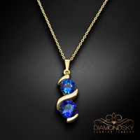 Kulons "Piena Ceļš (Bermuda Blue)" ar Swarovski™ kristāliem