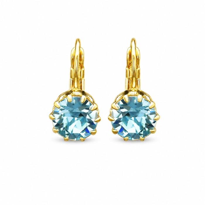 Auskari „Spīdošs Akvamarīns“ ar Swarovski® kristāliem