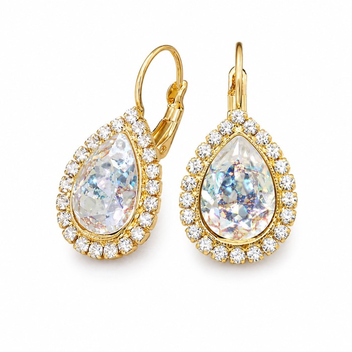 Komplekts „Debesu Piliens (White Patina)“ ar Swarovski® kristāliem