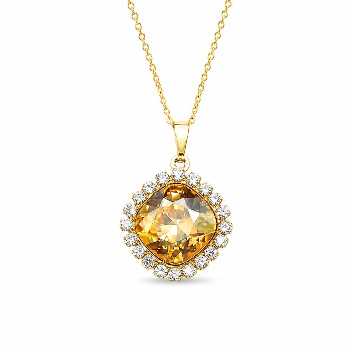 Komplekts sievietēm „Žilbinošais Mirdzums III (Golden Shadow)“ ar Swarovski® kristāliem