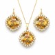 Komplekts sievietēm „Žilbinošais Mirdzums III (Golden Shadow)“ ar Swarovski® kristāliem