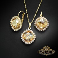 Komplekts "Apžilbinošs Spīdums III (Golden Shadow)" ar Swarovski™ kristāliem